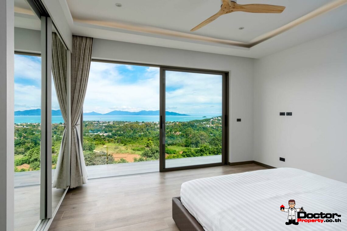 New 3 Bedroom Pool Villa with Sea View – Bo Phut, Koh Samui – For Sale